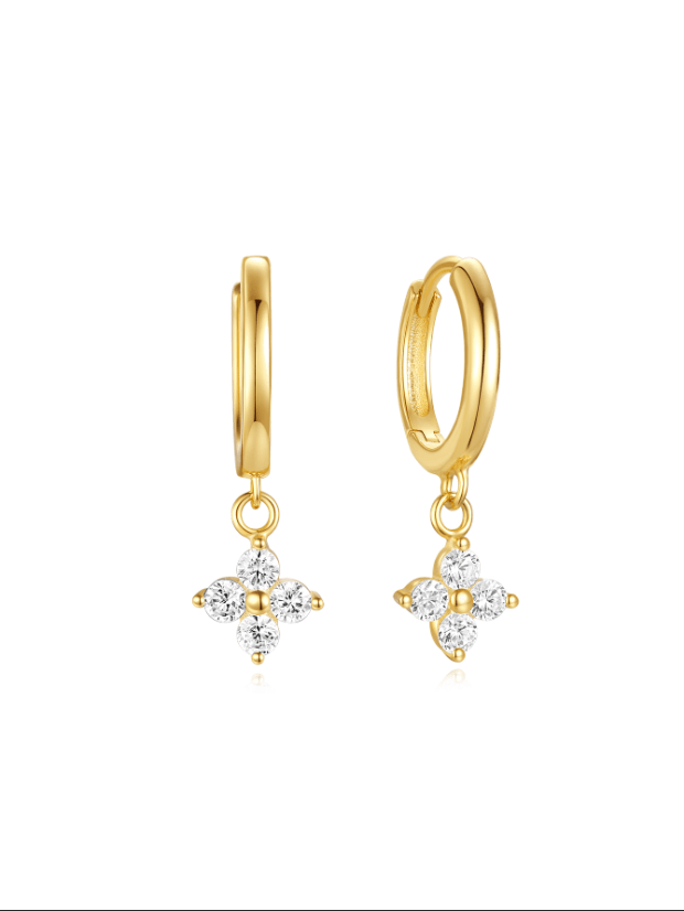 Nora – Jemné zlaté náušnice s jasnou formou.