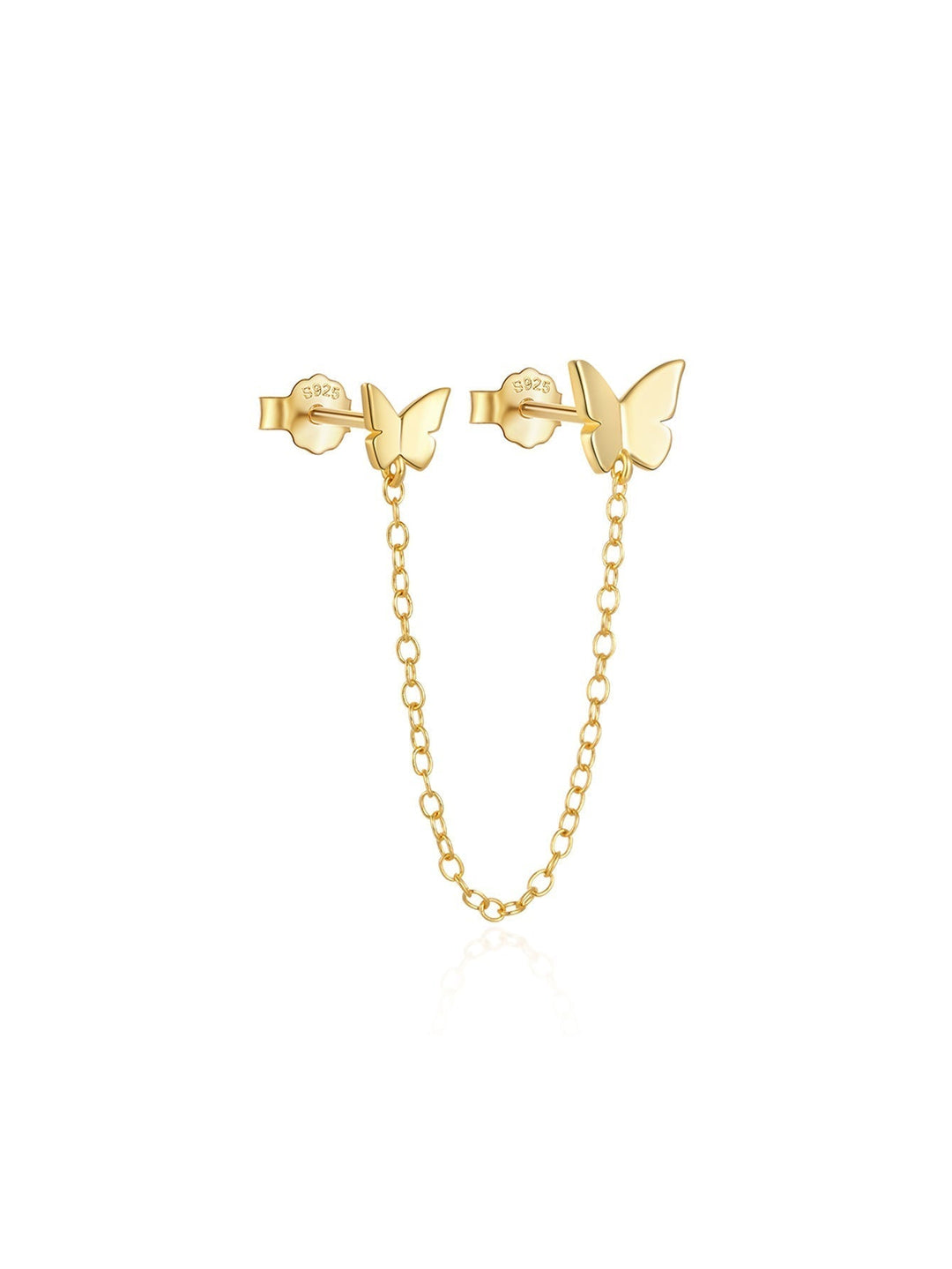 Karolína – Zlaté náušnice s jemným zakřivením.