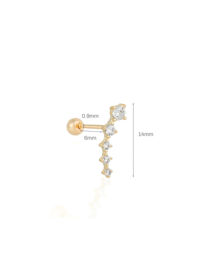 Karolína – Zlaté náušnice s jemným zakřivením.