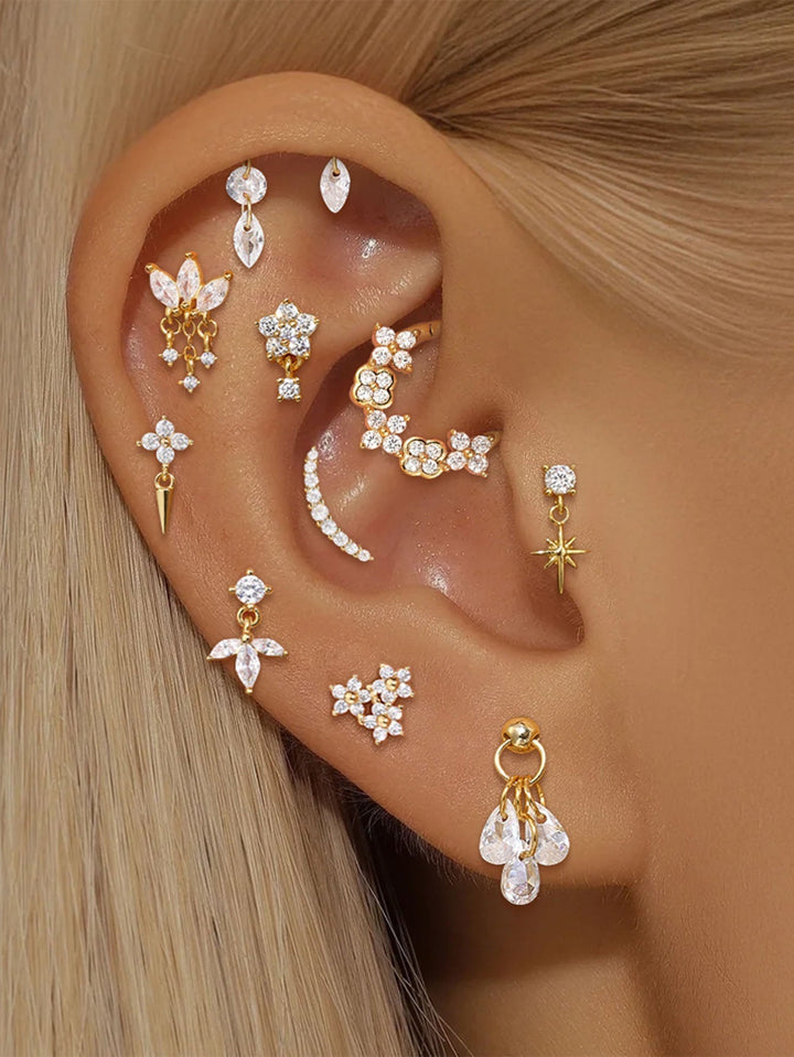 Johana-Marie – Zlaté náušnice se strukturovaným povrchem.