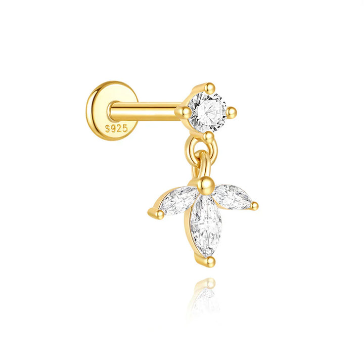 Johana-Marie – Zlaté náušnice se strukturovaným povrchem.