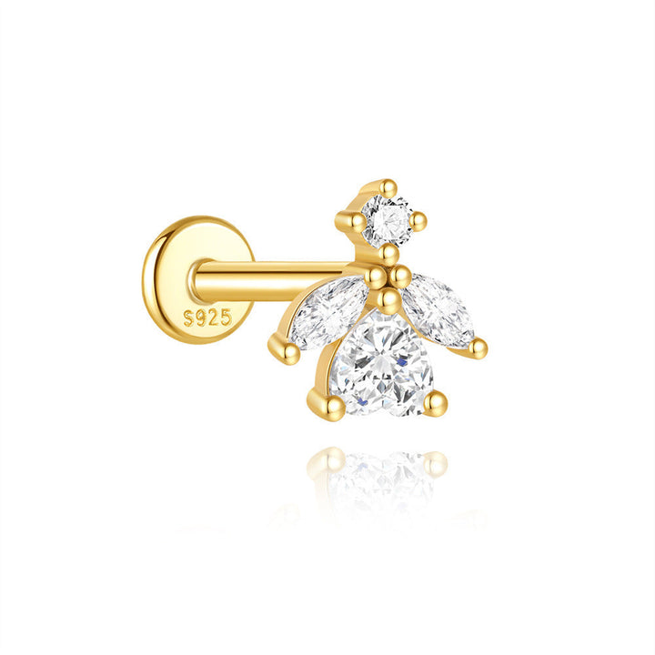 Valentina – Jemné zlaté náušnice s jemným zakřivením.