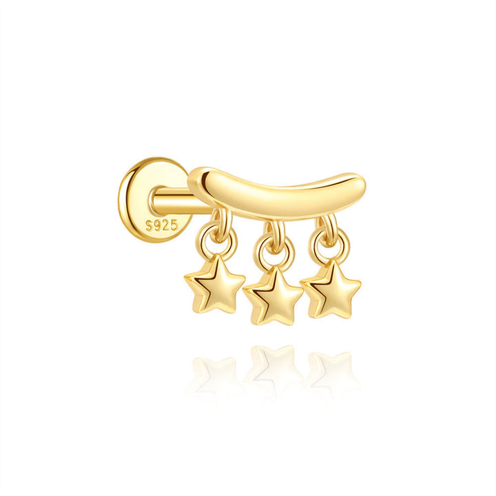 Valentina – Jemné zlaté náušnice s jemným zakřivením.