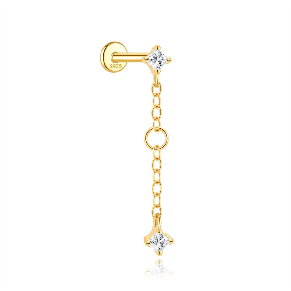 Valentina – Jemné zlaté náušnice s jemným zakřivením.