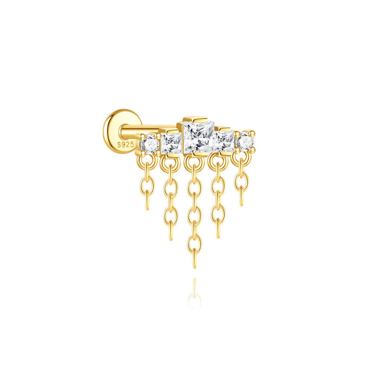 Valentina – Jemné zlaté náušnice s jemným zakřivením.