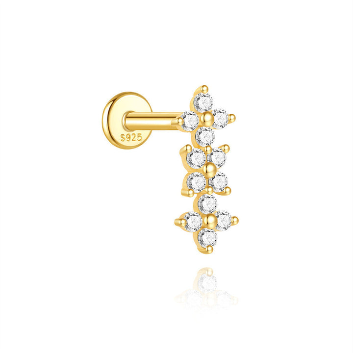 Martina – Zlaté náušnice s jasnou linií.