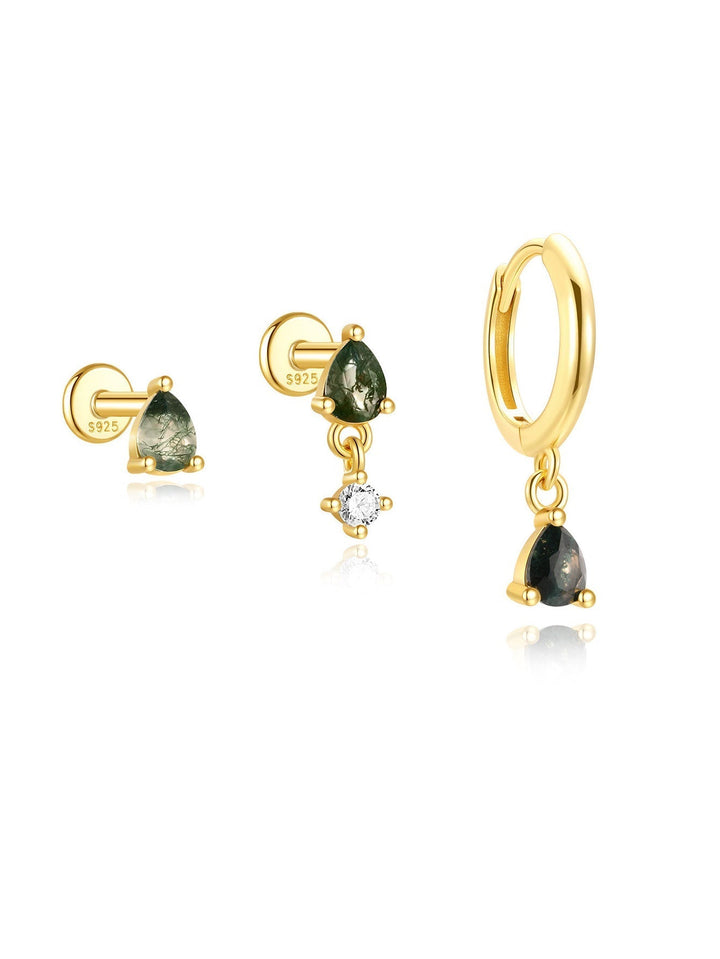 Mona – Zlaté náušnice s plynulým designem.