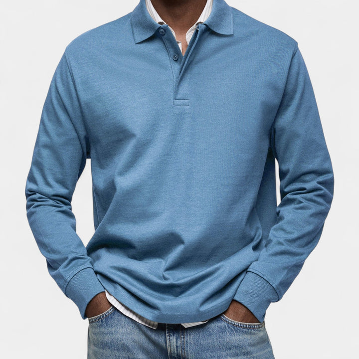 Tomáš – Elegantní pánské polo s dlouhým rukávem