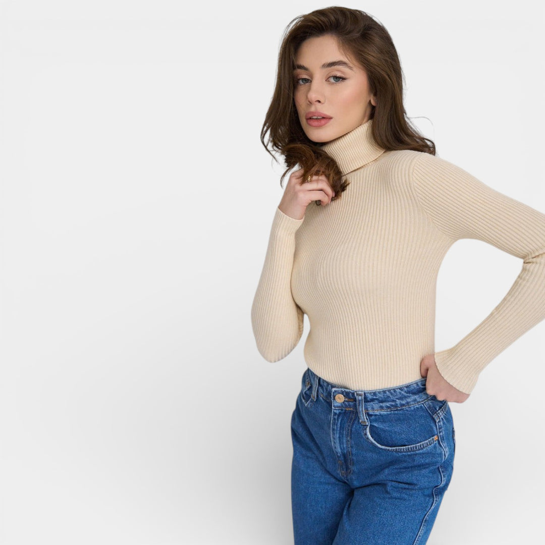 Kristýna – Žebrovaný rolákový svetr pro každý den