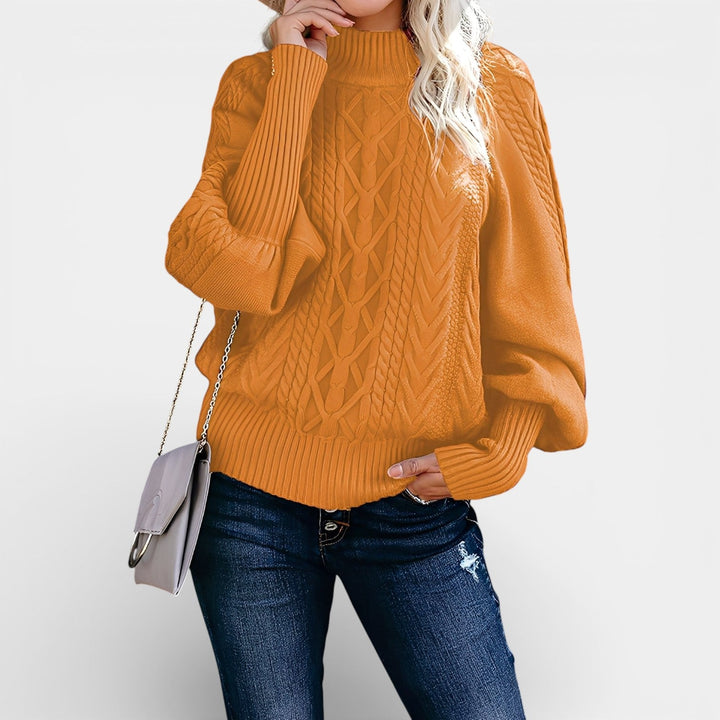 Kalina – Svetr s rolákem a copánkovým vzorem