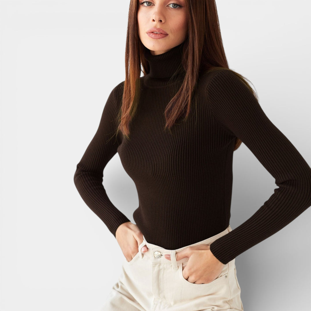 Kristýna – Žebrovaný rolákový svetr pro každý den