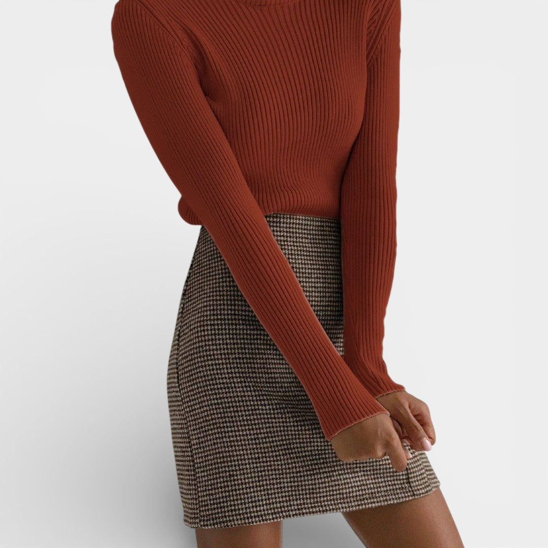 Kristýna – Žebrovaný rolákový svetr pro každý den