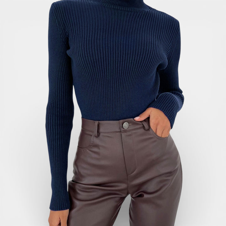 Kristýna – Žebrovaný rolákový svetr pro každý den