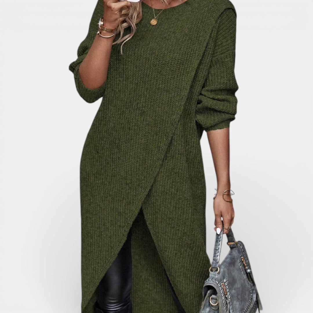 Matylda – Dlouhý svetr s překrývajícím se designem