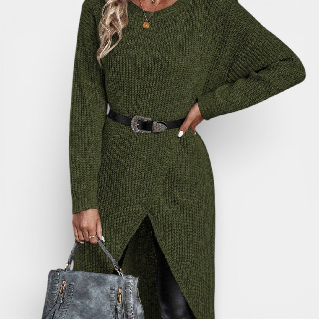 Matylda – Dlouhý svetr s překrývajícím se designem