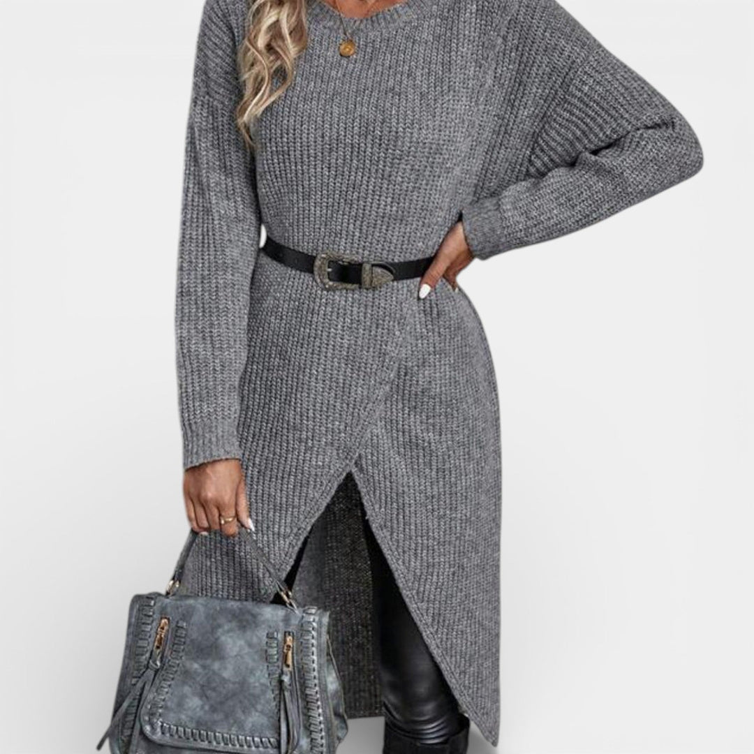 Matylda – Dlouhý svetr s překrývajícím se designem