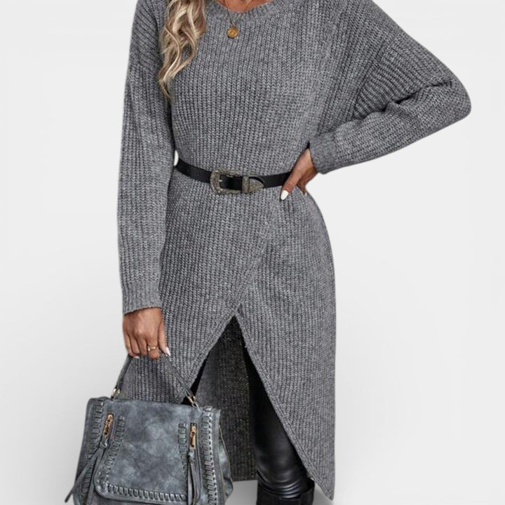Matylda – Dlouhý svetr s překrývajícím se designem