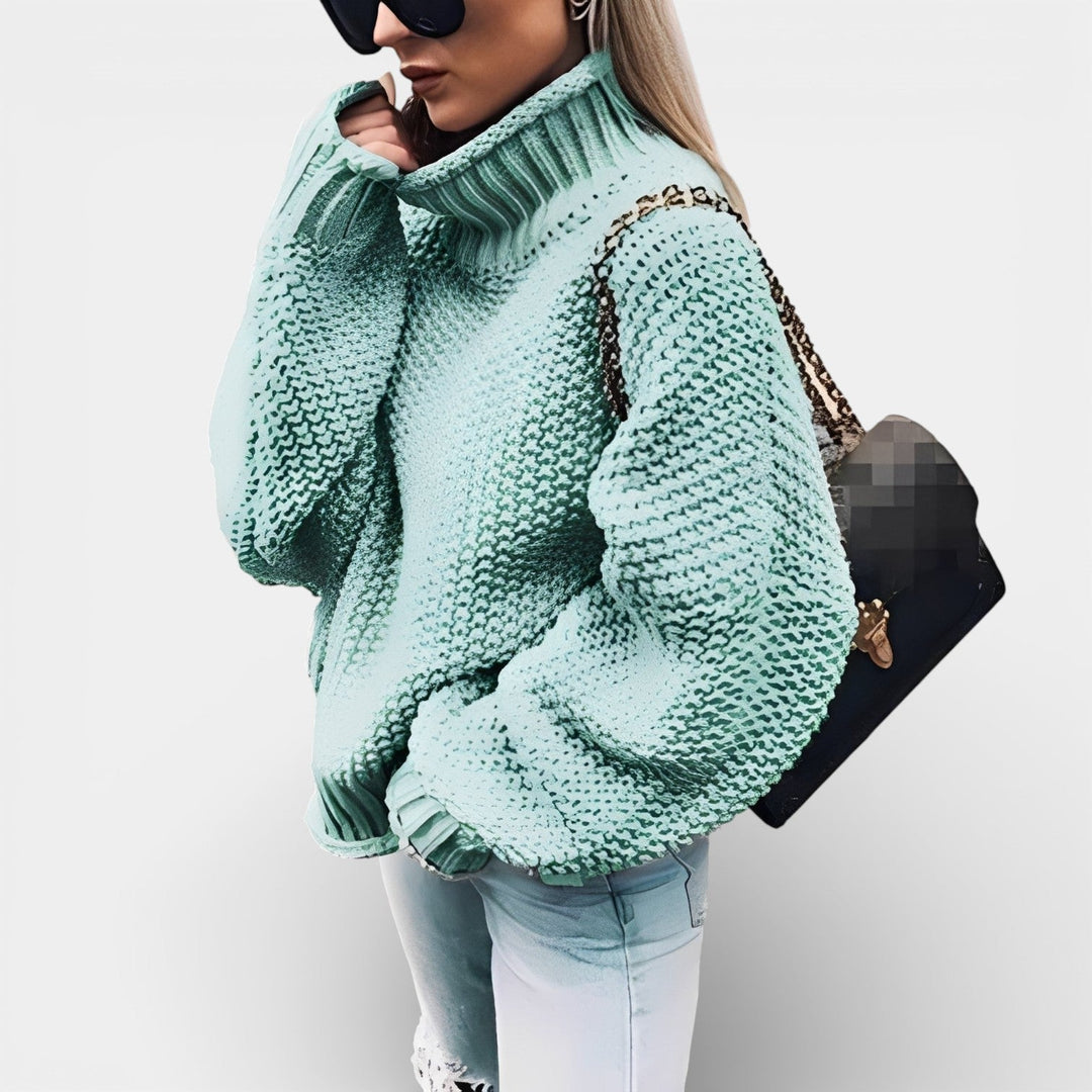 Helena – Teplý svetr s vysokým límcem