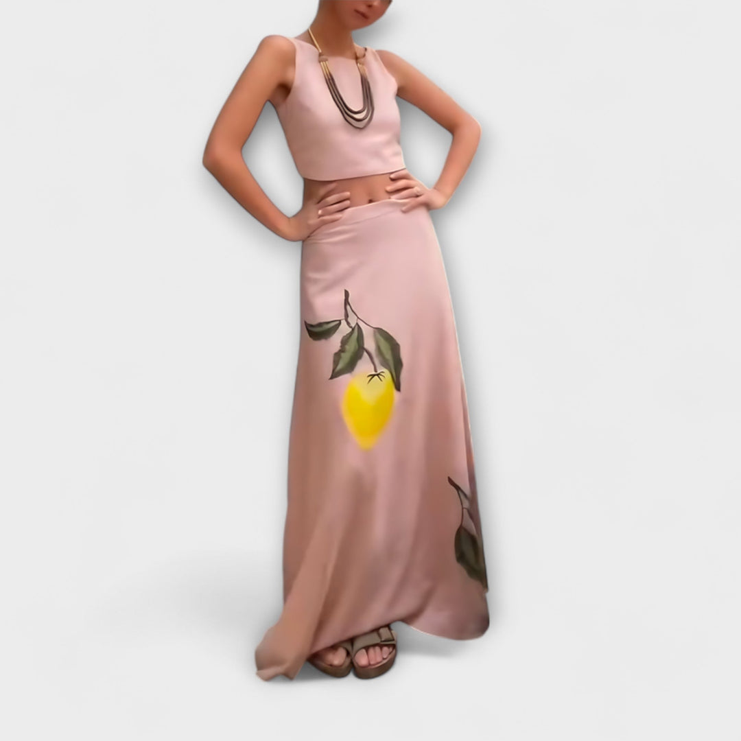 Cosima - Midi sukně s potiskem Amalfi