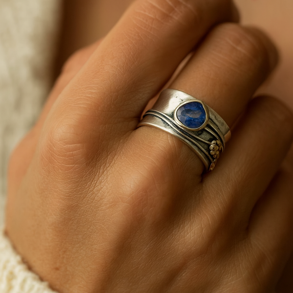 Gertruda - Český drahokamový meditační prsten