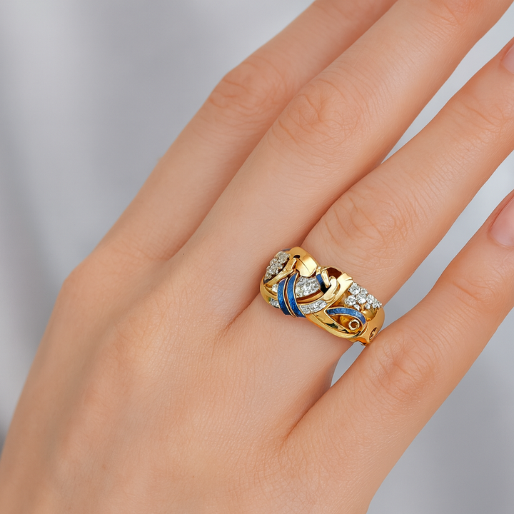 Marie - Zlý Vintage Zirkonový Prsten