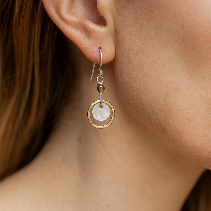 Kristýna - Vintage zlaté a stříbrné náušnice