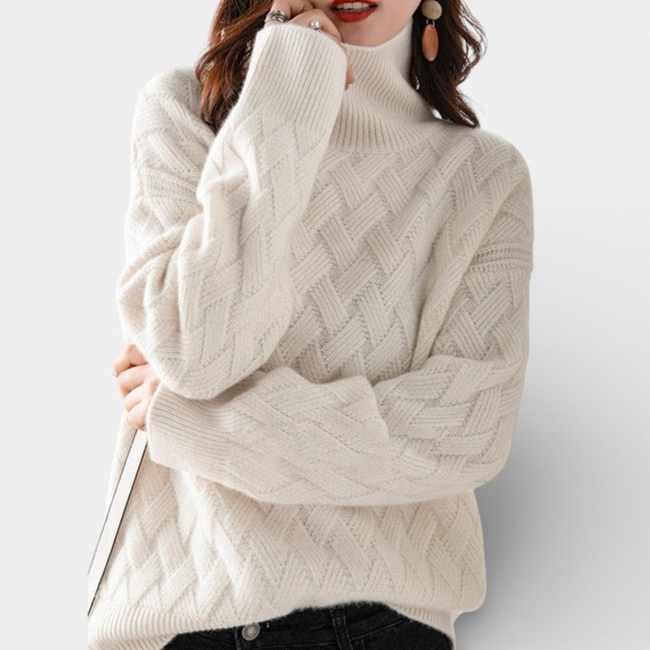 Hana – Kašmírový rolák s plastickým vzorem