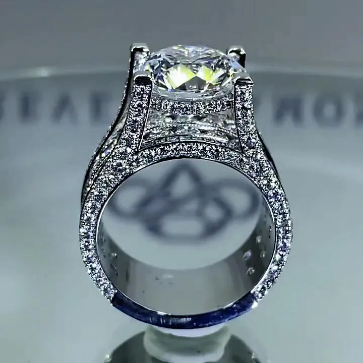 Jasmin – Vysoce lesklý diamantový prsten s vintage rámem