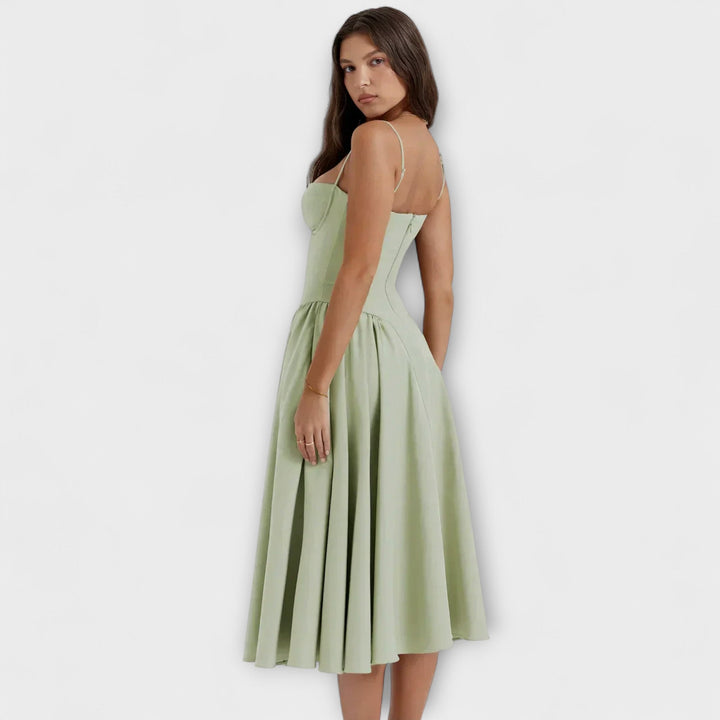 Rosalie - Elegantní bezrukávový korzetový šaty