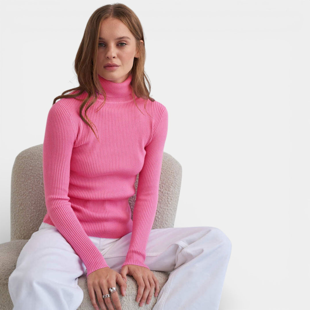 Kristýna – Žebrovaný rolákový svetr pro každý den