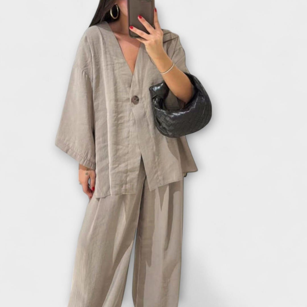 Jacqueline - Dvouvrstvý top a kalhoty