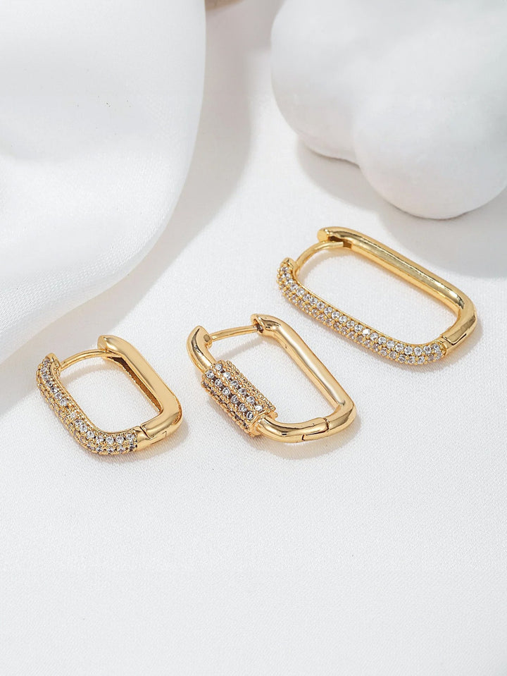 Lara – Zlaté náušnice s jemným zaoblením