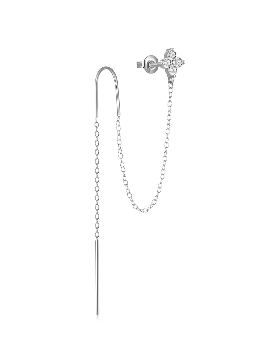 Clarissa – Zlaté náušnice s jemným hranatým tvarem.