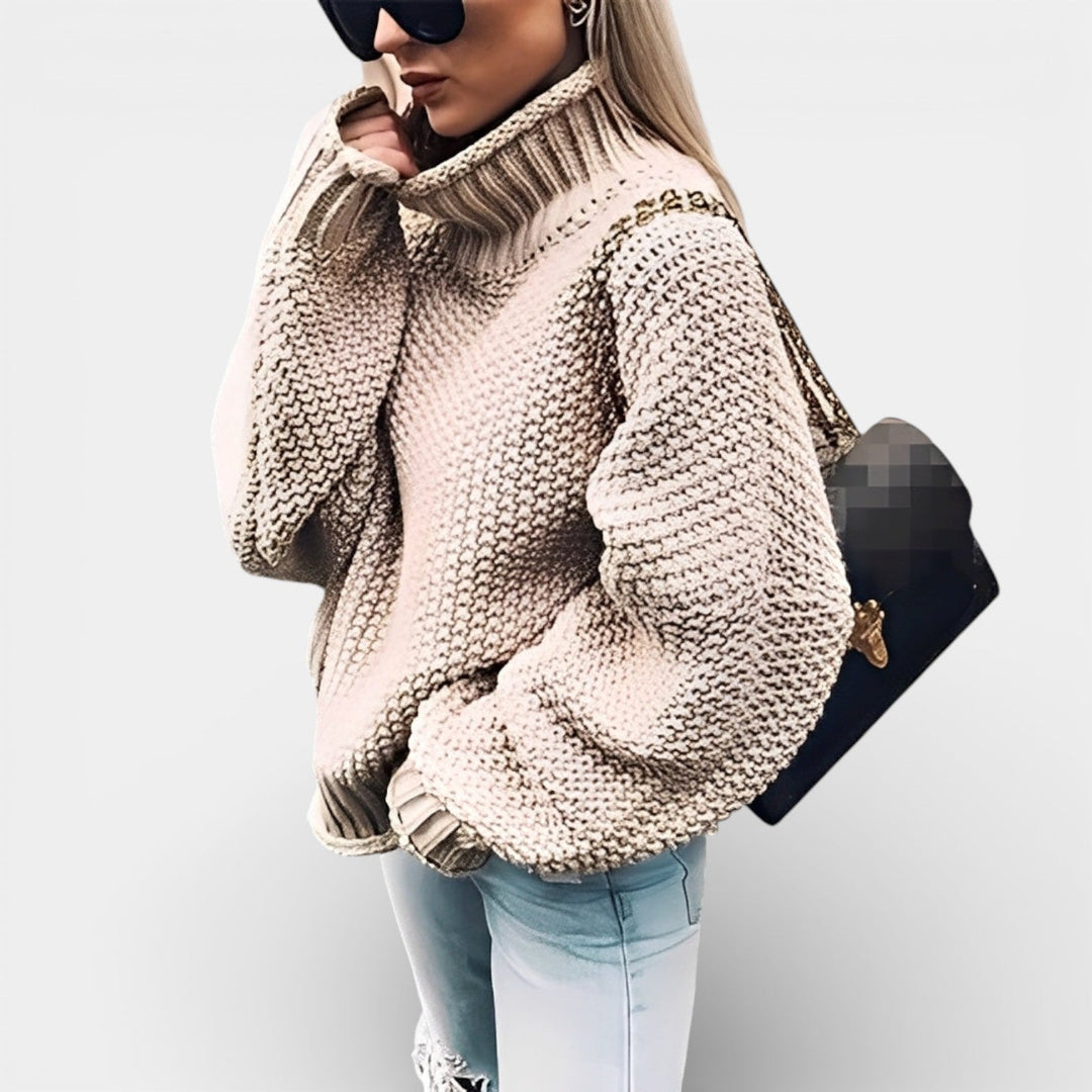 Helena – Teplý svetr s vysokým límcem