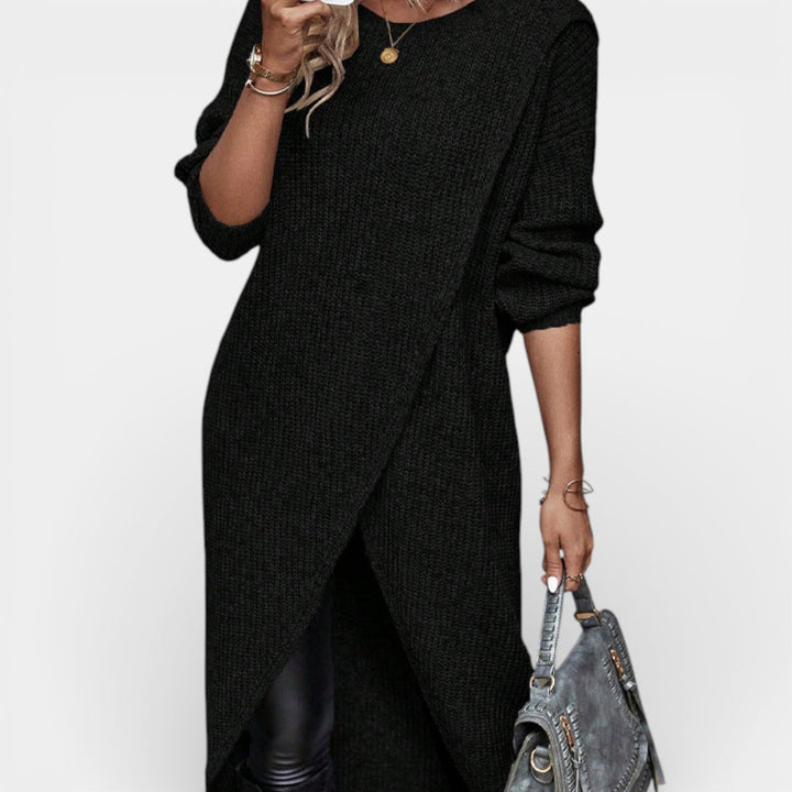 Matylda – Dlouhý svetr s překrývajícím se designem