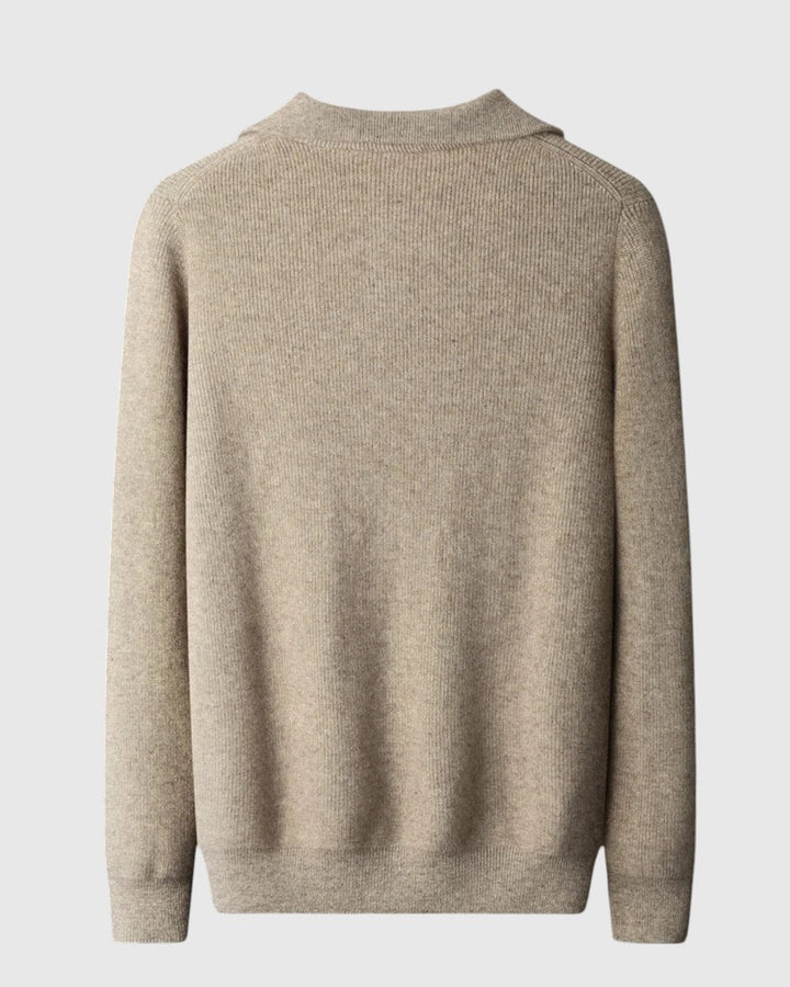 Libuše- Camisola Portofino z kašmíru s polovičním zipem