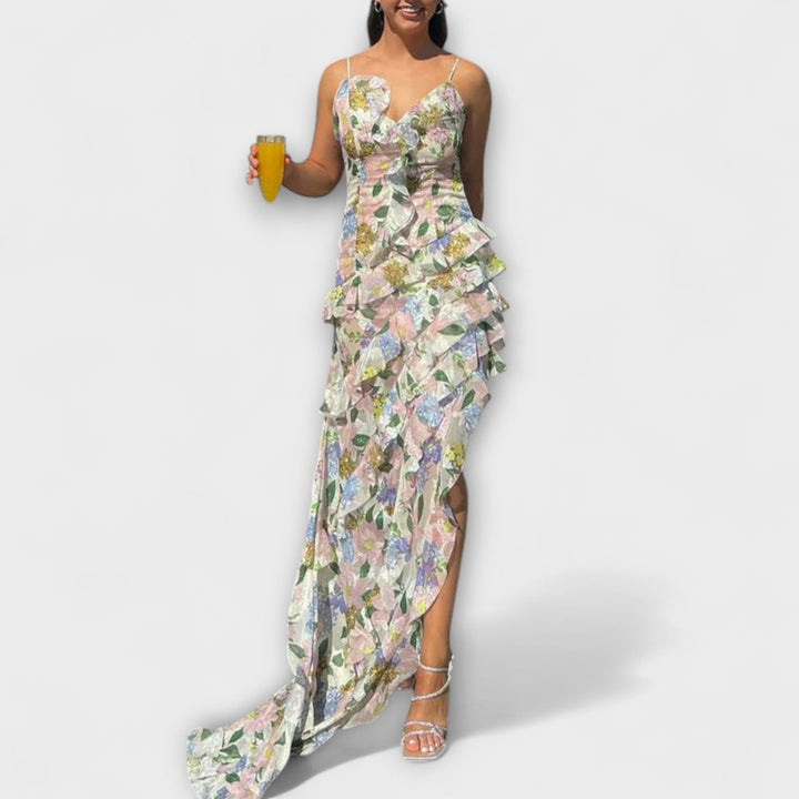 Indie - Šaty s volány a potiskem