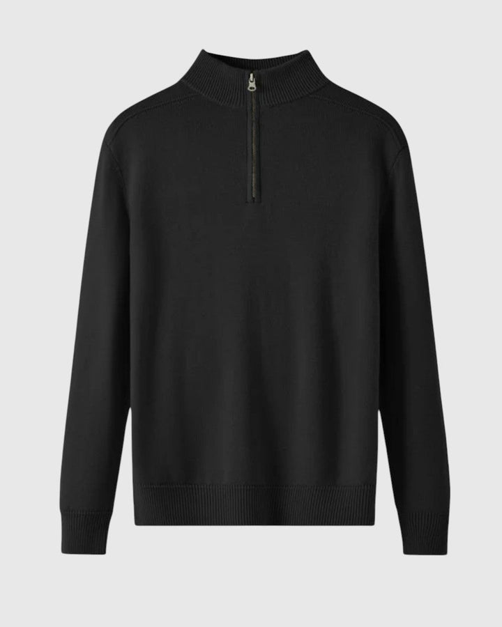 Libuše- Svetr s zipem z merino vlny Capri