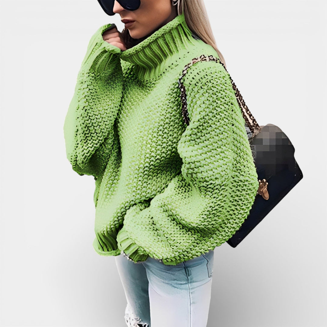 Helena – Teplý svetr s vysokým límcem