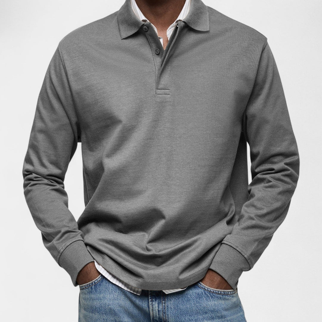 Tomáš – Elegantní pánské polo s dlouhým rukávem