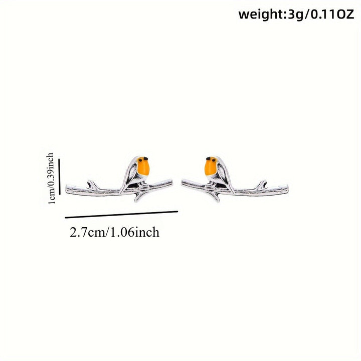 Náušnice s kreslenými zvířaty a ptáky