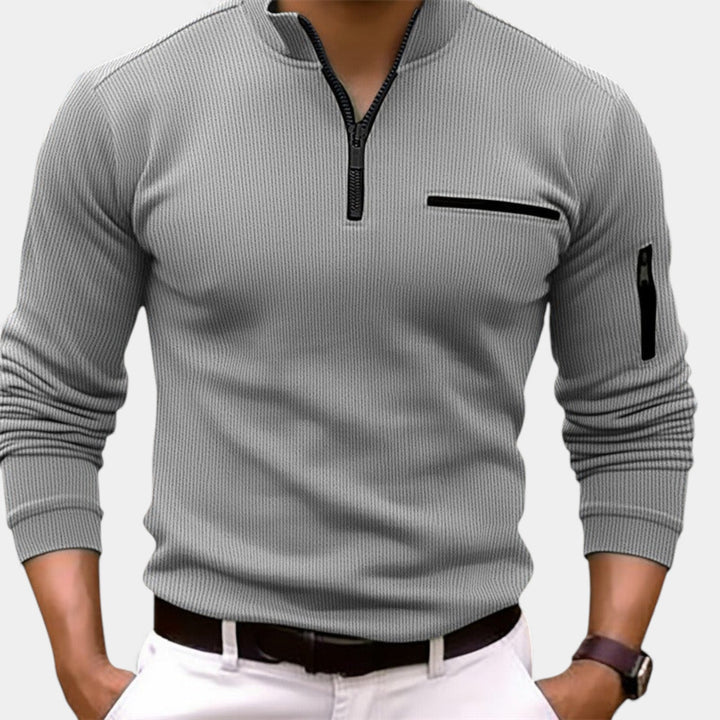 Dominik – Pánská tričko s patentním zipem