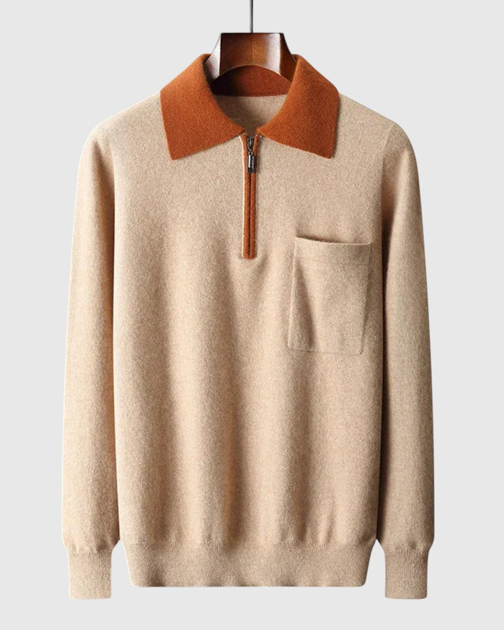 Libuše- Polo Castelle s zipem z kašmíru