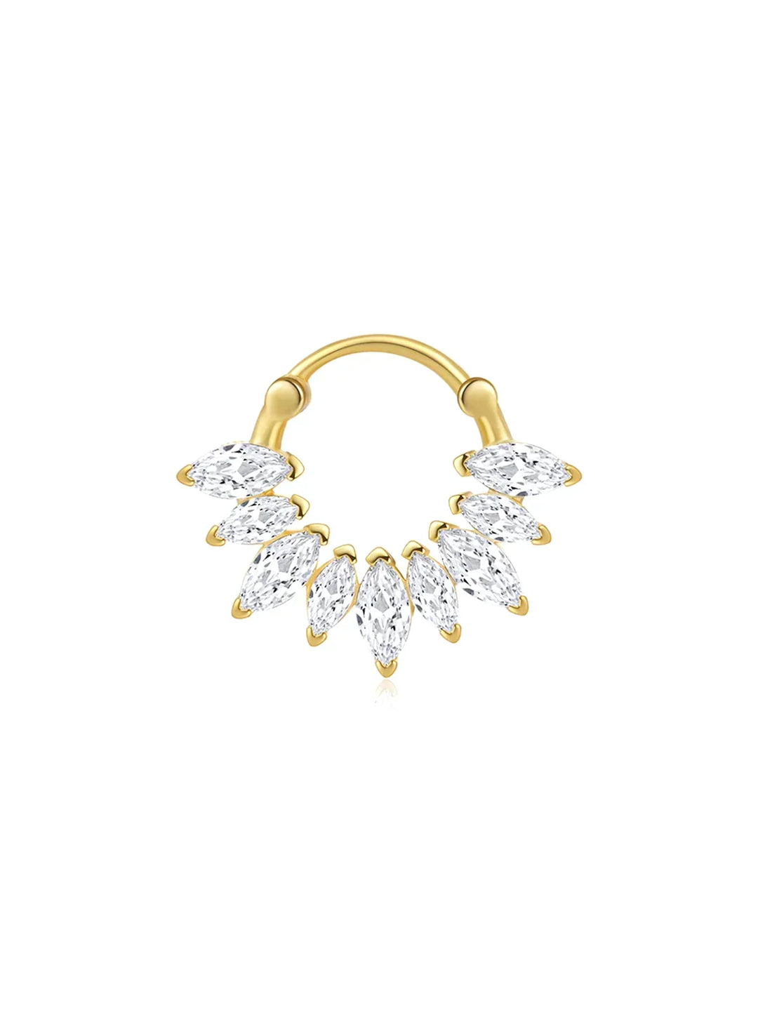 Daniela – Jemné zlaté náušnice s plynulým tvarem.