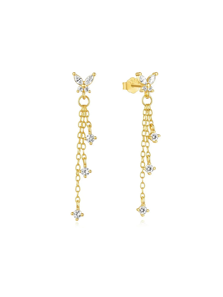 Carina – Zlaté náušnice s jemným leskem.