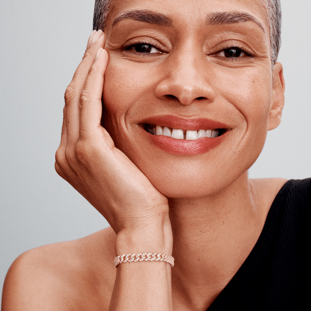 Moissanitový kubánský náramek