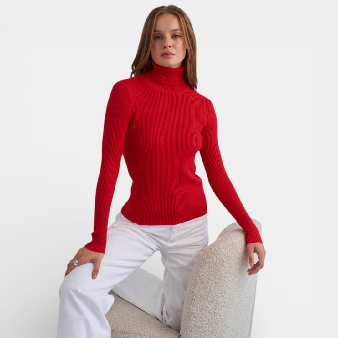 Kristýna – Žebrovaný rolákový svetr pro každý den