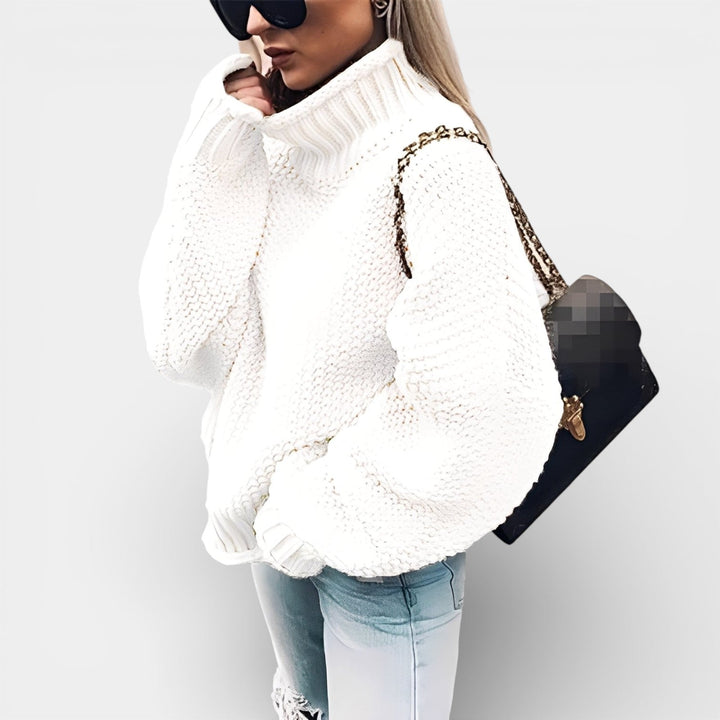 Helena – Teplý svetr s vysokým límcem