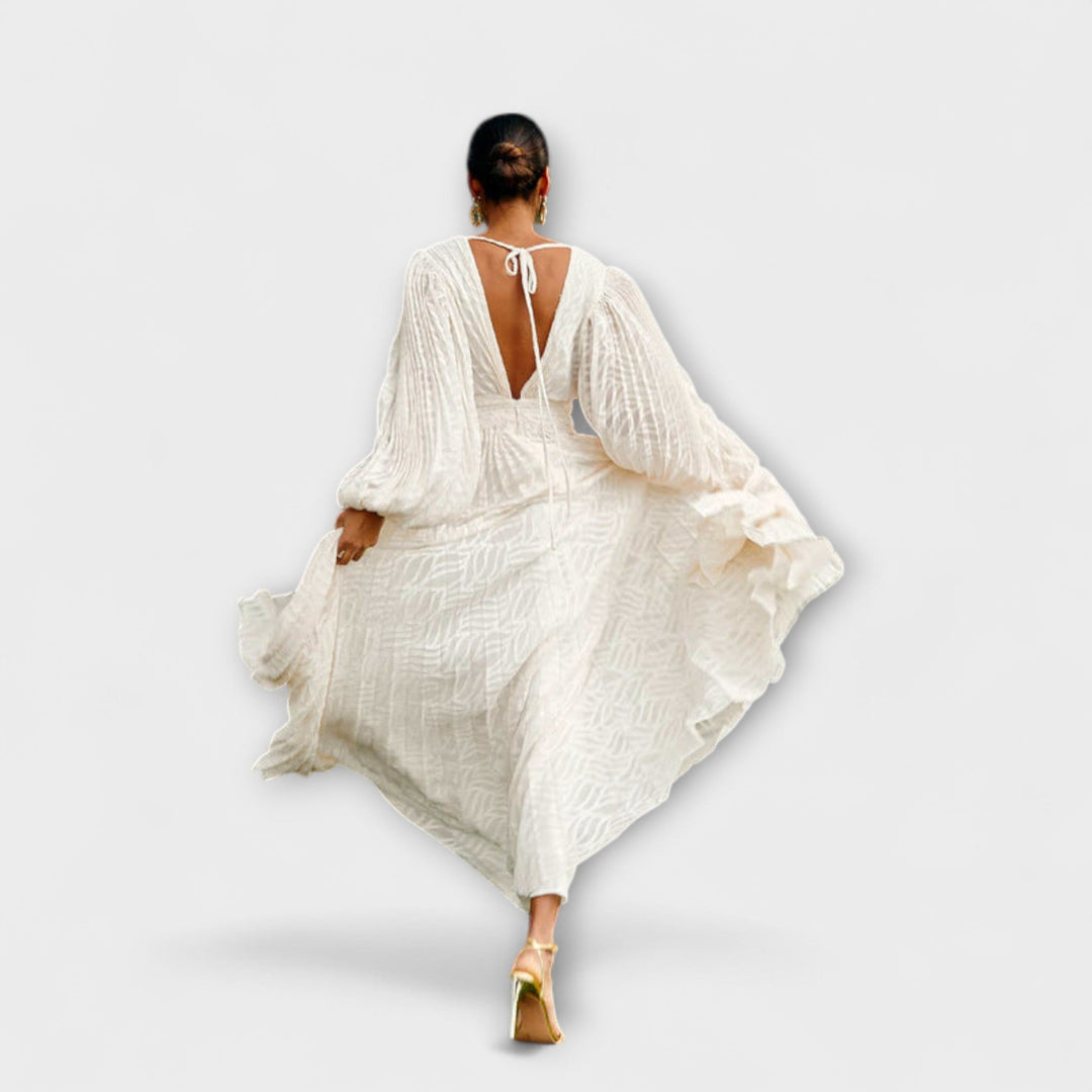 Elsa - Krémové Maxi Šaty od Allegory