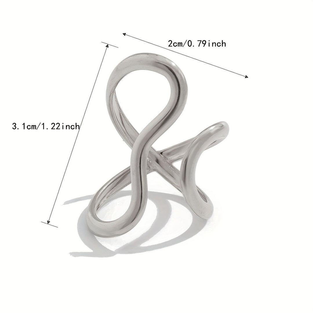 Elegantní asymetrický vlnový prsten